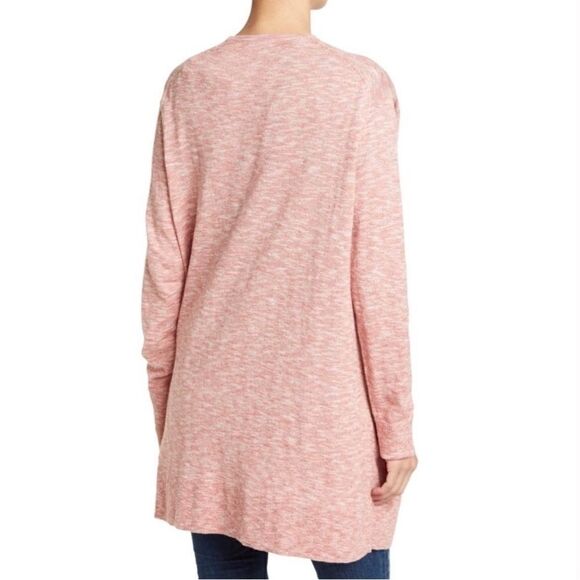 Madewell Long Sleeve Summer Ryder Waterfall Open Cardigan Sweater Marled Rose M - Picture 3 of 11